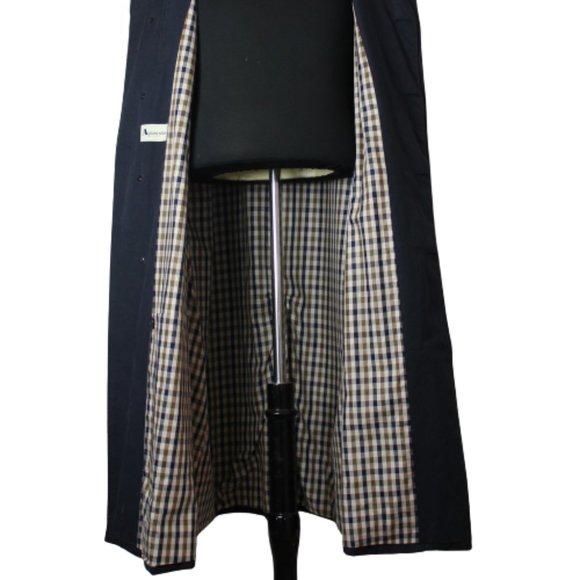 AQUASCUTUM Broadgate Cotton Nay Blue Trench - Picture 5 of 9